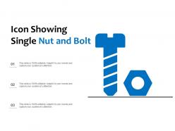 Icon showing single nut and bolt