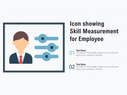 Icon showing skill measurement for employee