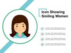 Icon showing smiling women