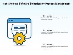 Icon showing software selection for process management
