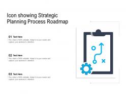 Icon showing strategic planning process roadmap