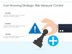 Icon showing strategic risk measure control