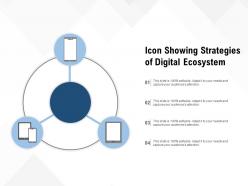 Icon showing strategies of digital ecosystem