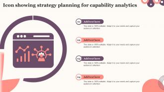 Icon Showing Strategy Planning For Capability Analytics