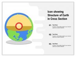 Icon showing structure of earth in cross section
