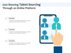 Icon showing talent sourcing through an online platform