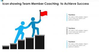 Icon Showing Team Member Coaching To Achieve Success