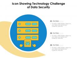 Icon showing technology challenge of data security
