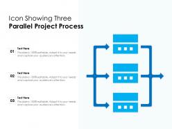 Icon showing three parallel project process