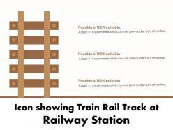 Icon Showing Train Rail Track At Railway Station