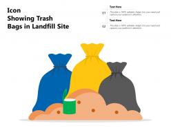 Icon Showing Trash Bags In Landfill Site