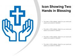 Icon showing two hands in blessing