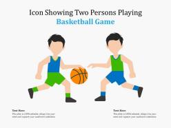 Icon showing two persons playing basketball game