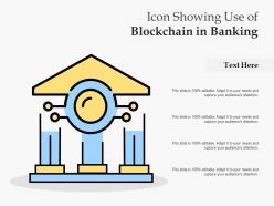 Icon showing use of blockchain in banking