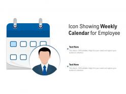Icon Showing Weekly Calendar For Employee