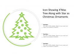 Icon showing xmas tree along with star as christmas ornaments