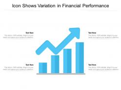 Icon shows variation in financial performance