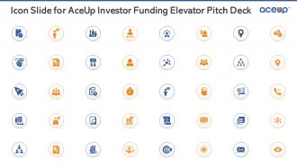 Icon slide for aceup investor funding elevator pitch deck