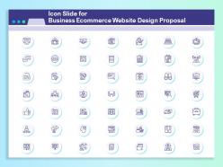 Icon slide for business ecommerce website design proposal ppt file example