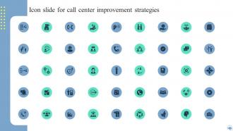 Icon Slide For Call Center Improvement Strategies