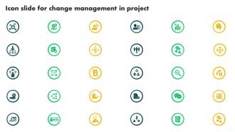 Icon Slide For Change Management In Project PM SS