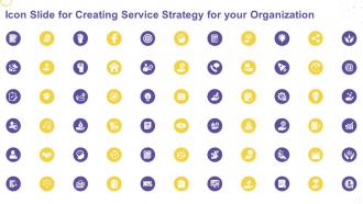 Icon slide for creating service strategy for your organization