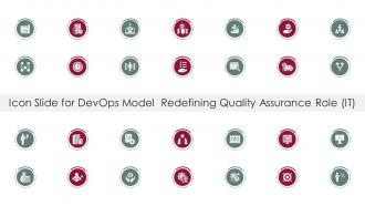 Icon slide for devops model redefining quality assurance role it