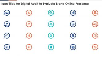 Icon Slide For Digital Audit To Evaluate Brand Online Presence Ppt Guidelines