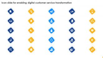 Icon Slide For Enabling Digital Customer Service Transformation Ppt Gallery Infographics