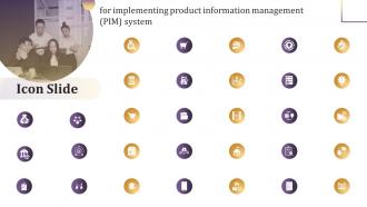 Icon Slide For Implementing Product Information Management PIM System