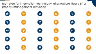 Icon Slide For Information Technology Infrastructure Library ITIL Process Management Playbook