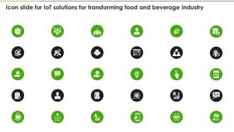 Icon Slide For IoT Solutions For Transforming Food And Beverage Industry IoT SS