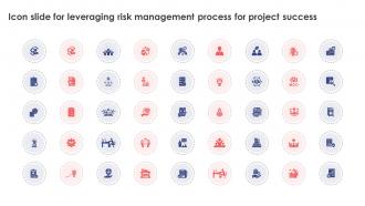 Icon Slide For Leveraging Risk Management Process For Project Success PM SS