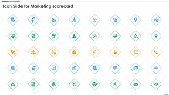 Icon Slide For Marketing Scorecard