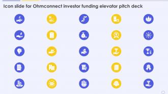 Icon Slide For OhmConnect Investor Funding Elevator Pitch Deck