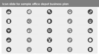 Icon Slide For Sample Office Depot Business Plan Ppt Professional BP SS