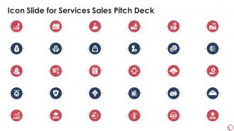 Icon slide for services sales pitch deck ppt layouts examples
