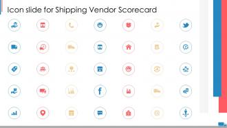 Icon slide for shipping vendor scorecard