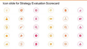 Icon slide for strategy evaluation ppt guidelines