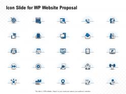 Icon slide for wp website proposal ppt powerpoint presentation visual aids slides