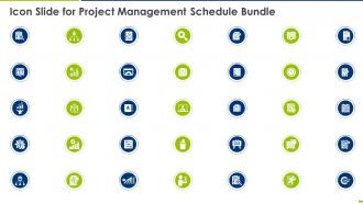 Icon slide forproject management schedule bundle ppt model styles