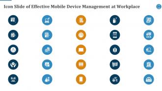 Icon Slide Of Effective Mobile Device Management At Workplace Ppt Designs