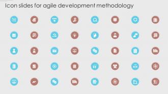 Icon Slides For Agile Development Methodology Ppt Powerpoint Presentation Diagram Graph Charts