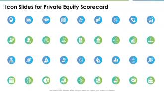 Icon slides for private equity scorecard