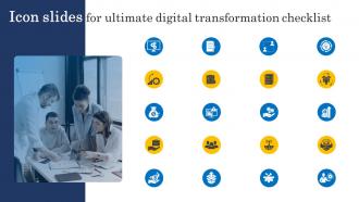 Icon Slides For Ultimate Digital Transformation Checklist