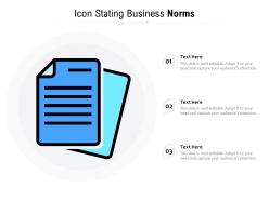 Icon stating business norms