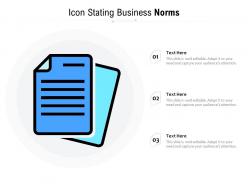 Icon stating business norms Icon stating business norms