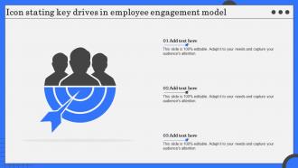 Icon Stating Key Drives In Employee Engagement Model