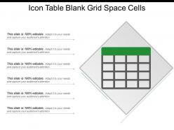 Icon table blank grid space cells