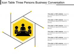 Icon Table Three Persons Business Conversation